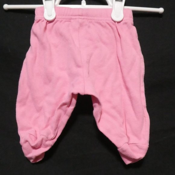 Pink Baby Girl Bottoms With Feet | 10 LBS / 1 month - Picture 2 of 6